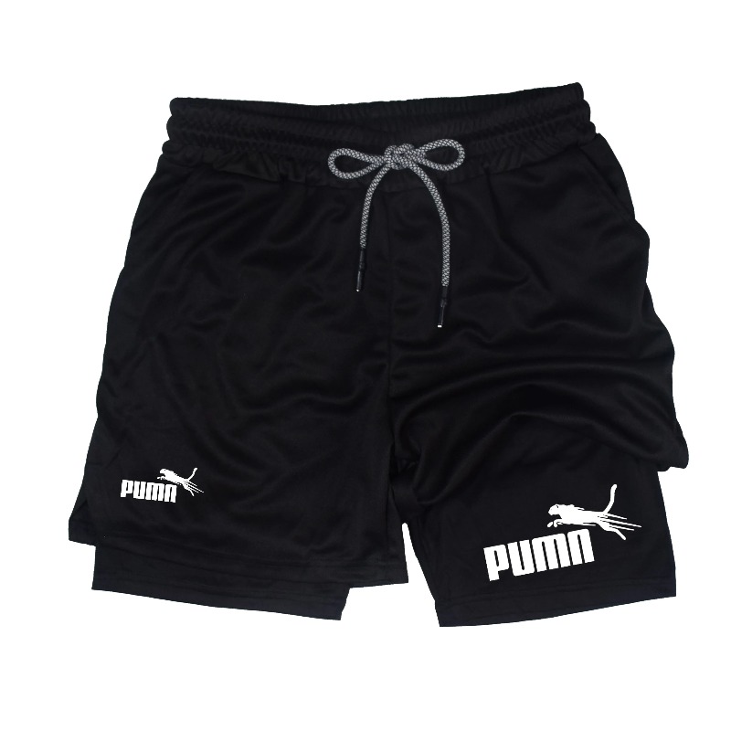 Men's Summer Breathable Double - đánh giá và giá Compression Shorts Athletes