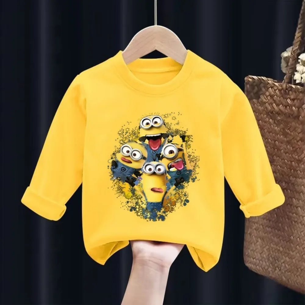 Minionses Long Sleeves  Anime  - đánh giá và giá Undershirt Crew Neck