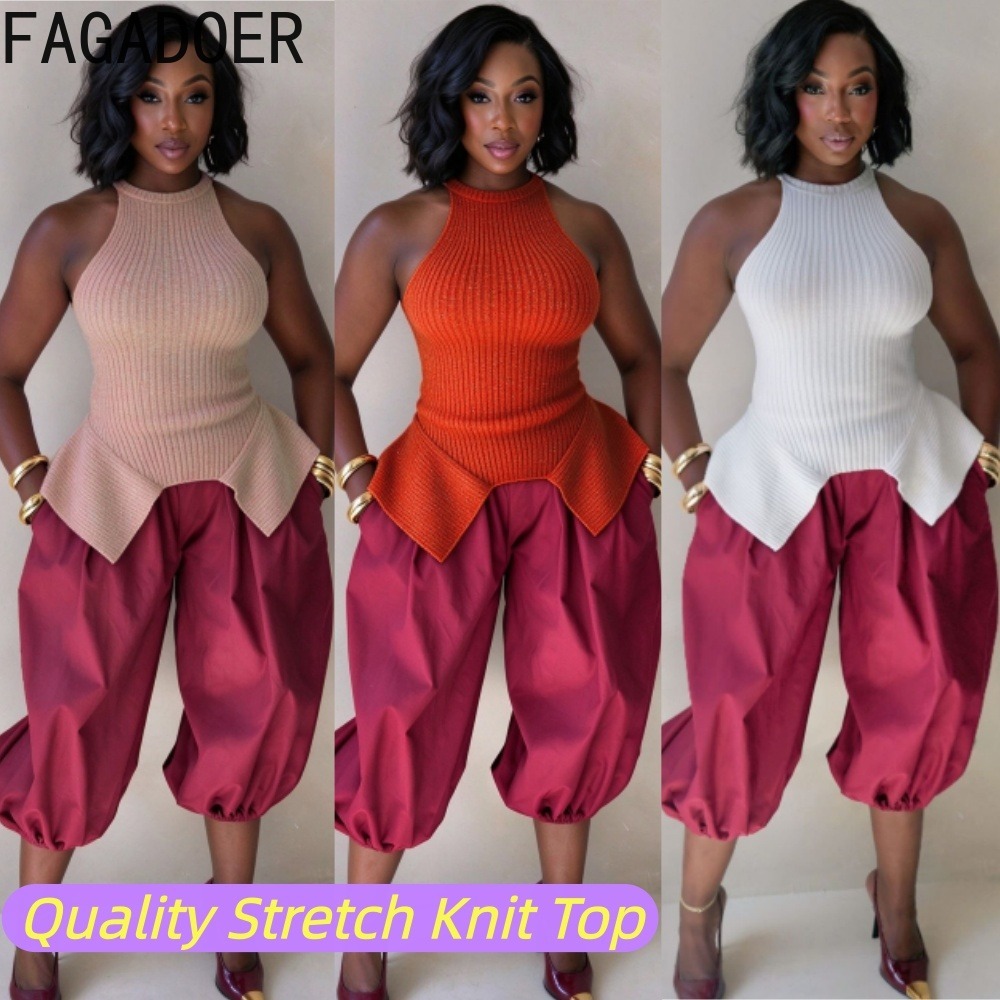 FAGADOER Women Casual Knit Sle - đánh giá và giá Tank Top Ribbed